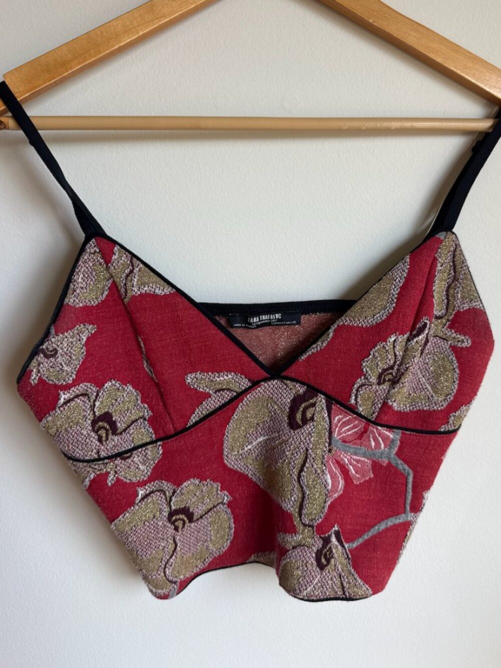 Red and Gold textured crop